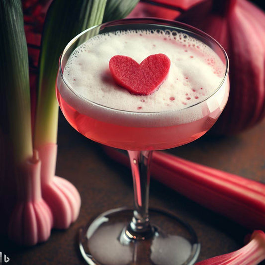 Rhubarb gin sour